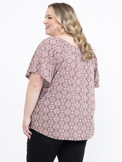 Women's Geo Peasant Top Women's Geo Peasant Top