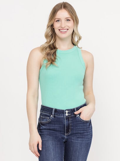 Women's Washed Rib Crew Neck Tank Women's Washed Rib Crew Neck Tank