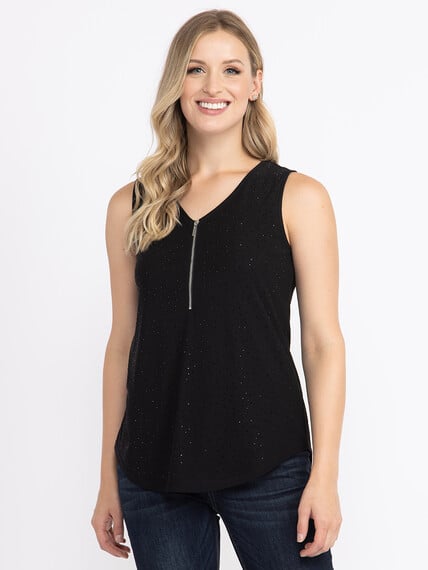 Women's Studded Zip Front  Tank Women's Studded Zip Front  Tank Image 2