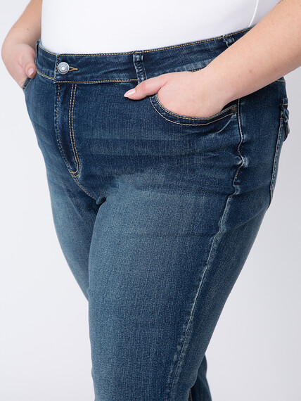 Women's Plus Flap Pocket Baby Boot Jeans Image 5