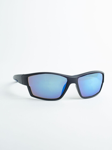 Men's Matte Black Sport Sunglasses Image 1