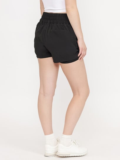 Women's Ruched Hybrid 2-in-1 Shorts Women's Ruched Hybrid 2-in-1 Shorts