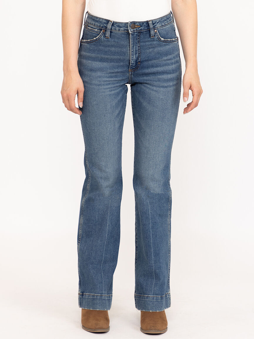 Women's Medium Wash Retro Premium Trouser Jeans