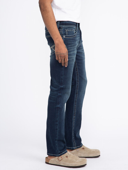 Men's Comfort Denim Slim Straight Jeans Image 3