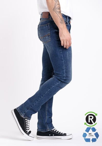 Men's Relaxed Slim Medium Wash Jeans Image 3