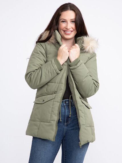 Women's Box Quilted Parka Image 2