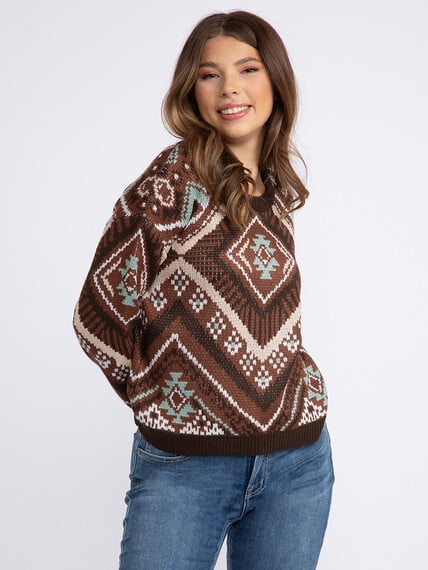 Women's Geometric Sweater Image 2