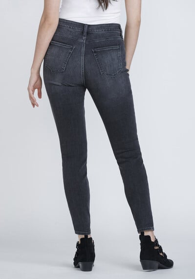 Women's Washed Black High Rise Skinny Jeans Image 2