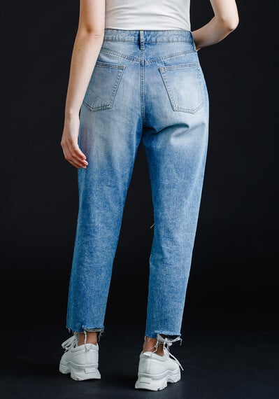 Women's High Rise Destroyed Ankle Mom Jean Image 2