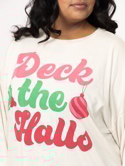 Women's Deck The Halls Long Sleeve Tee Women's Deck The Halls Long Sleeve Tee
