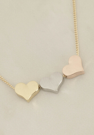 Women's Brushed Heart Necklace Image 2