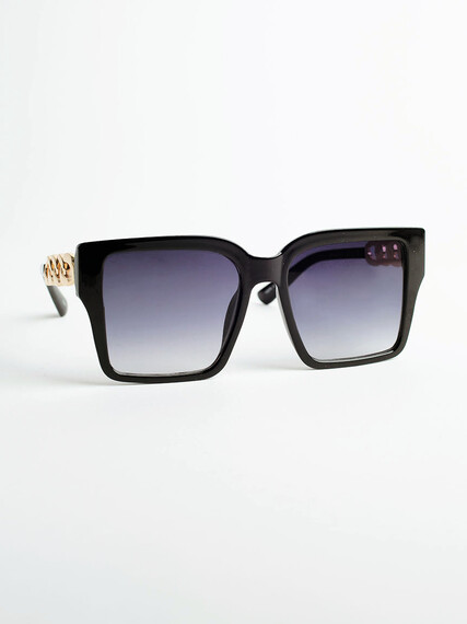 Women's Oversized Black Frame Sunglasses Image 1