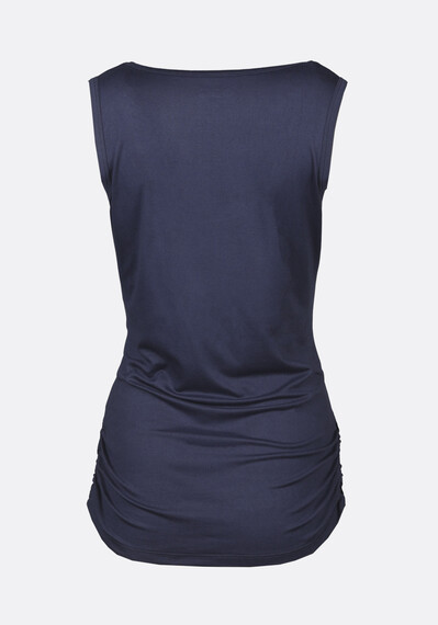 Women's Scoop Neck Side Ruched Tank Image 5