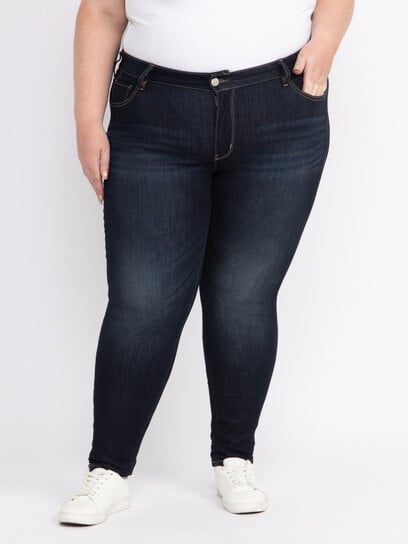 Women's Plus Dark Wash Skinny Jeans Women's Plus Dark Wash Skinny Jeans