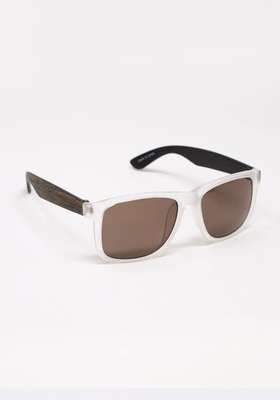 Men's Wood Arm Wayfarer Sunglass Men's Wood Arm Wayfarer Sunglass Image 5