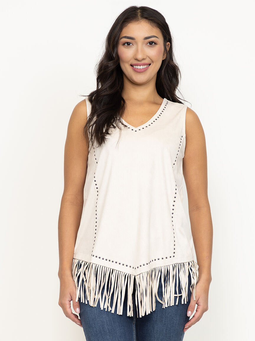 Women's Fringe Studded Tank