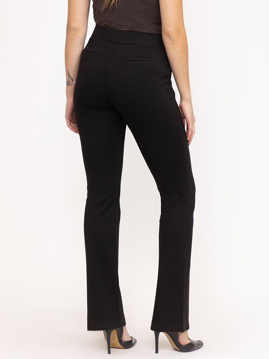 Women's  Black Pull-on Ponte Boot Cut Pant