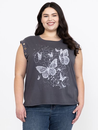 Women's Butterfly Grommet Tee Women's Butterfly Grommet Tee