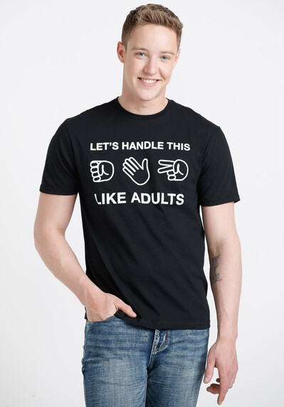 Men's Let's Handle This Like Adults Tee Image 1