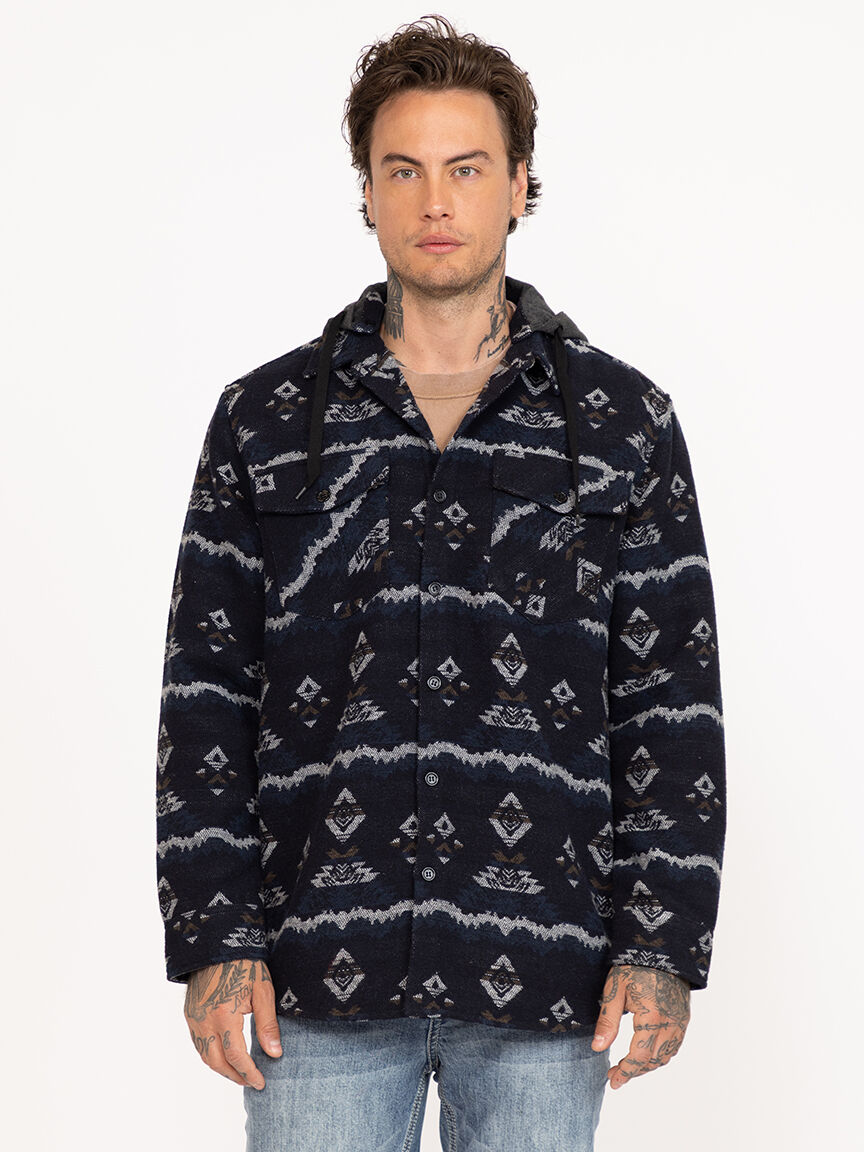 Men's Geometric Flannel Shirt