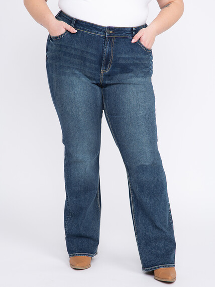 Women's Plus Flap Pocket Baby Boot Jeans Image 2