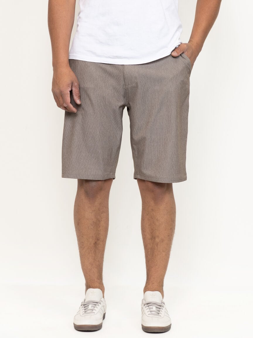 Men's Textured Taupe Hybrid Shorts
