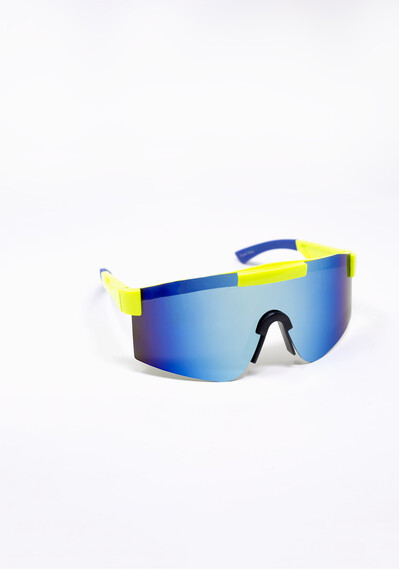 Men's Reflective Sport Shield Sunglasses Image 4