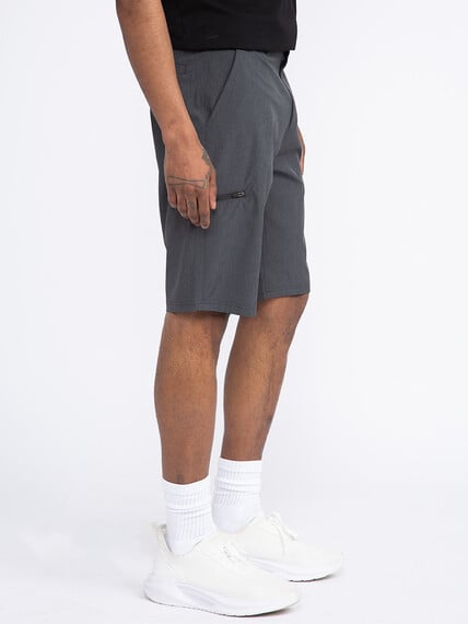 Men's Charcoal Cargo Hybrid Shorts Image 3