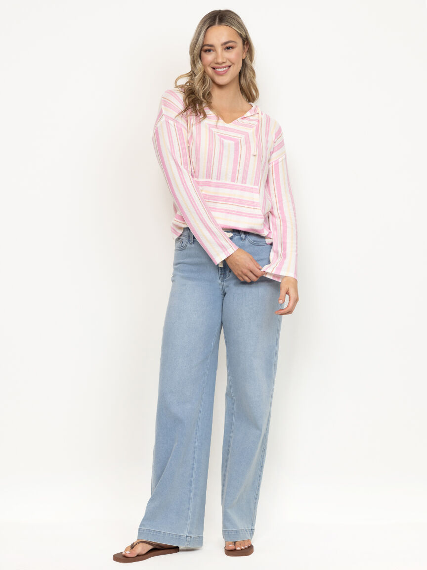 Women's Multi Stripe Hacci Hoodie