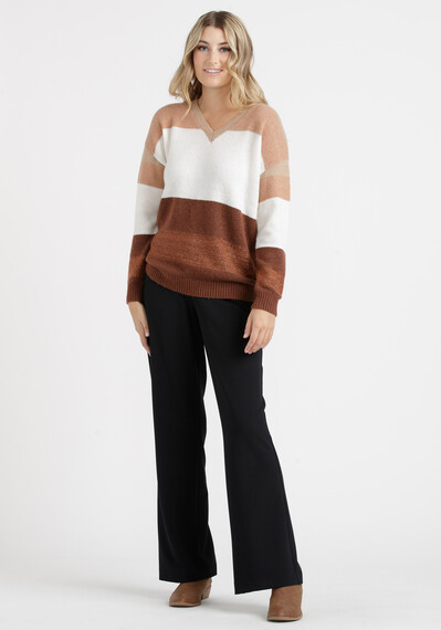 Women's Shimmer Stripe Sweater Image 3
