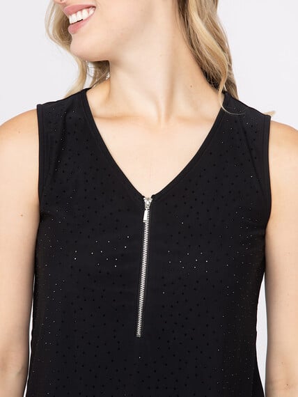 Women's Studded Zip Front  Tank Women's Studded Zip Front  Tank Image 10