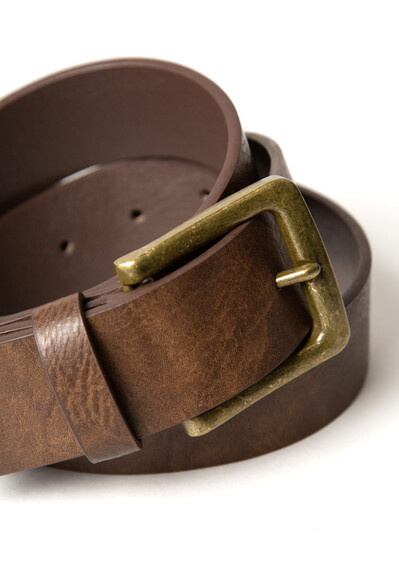 Men's Essential Brown Belt Image 3