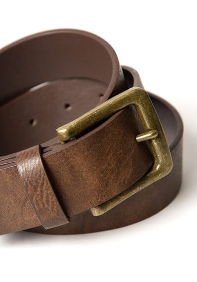 Men's Essential Brown Belt Image 3