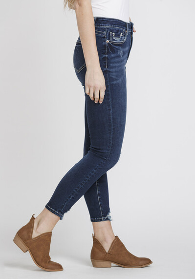 Women's Distressed Ankle Skinny Jeans Image 3