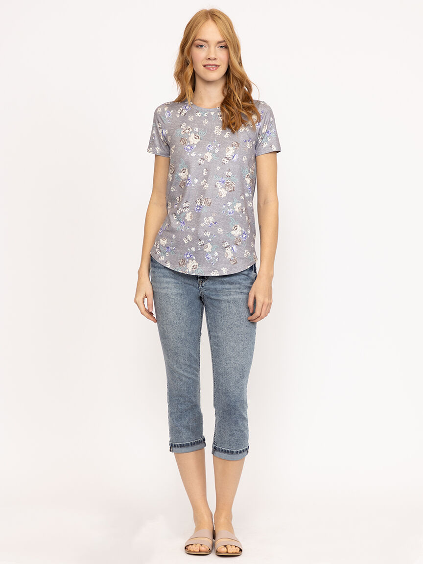 Women's Floral Crew Neck Tee