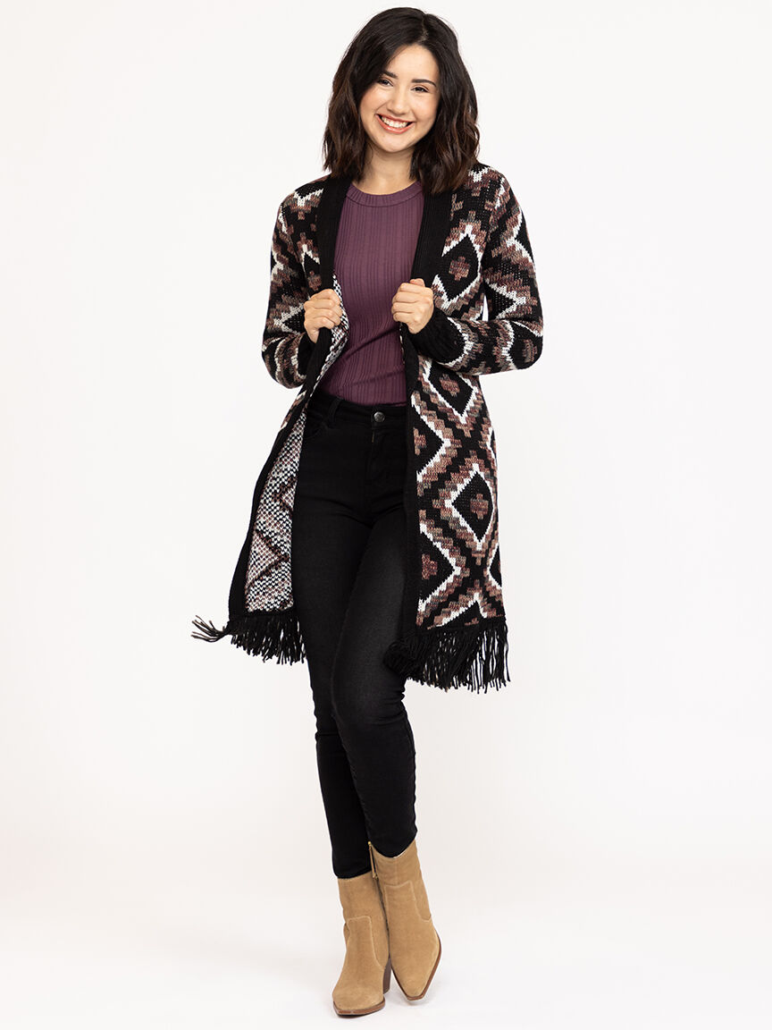 Women's Geometric Cardigan