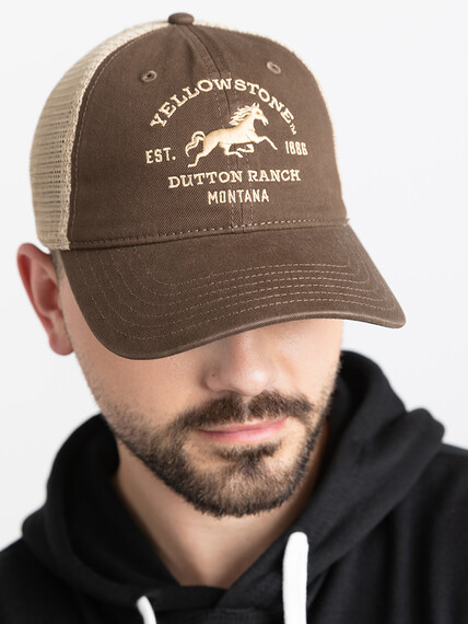 Men's Yellowstone Horse Embroidery Hat Image 1