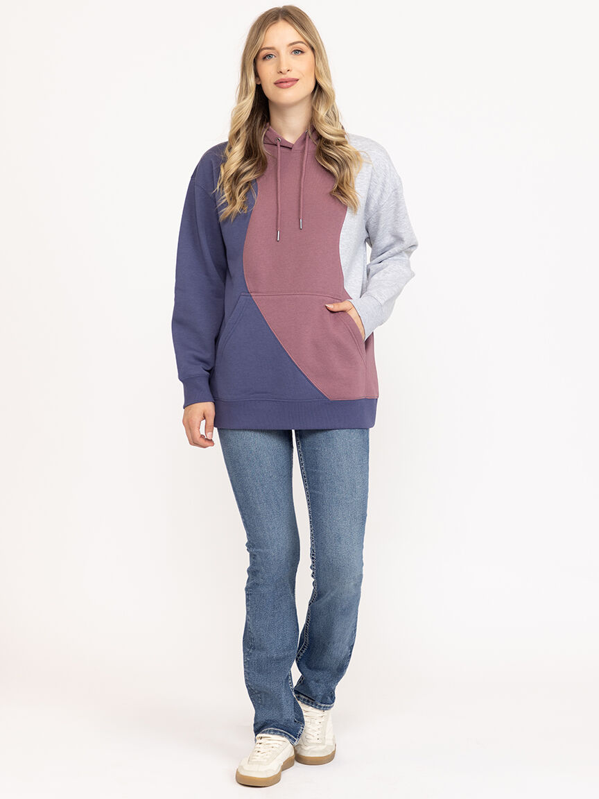 Women's Swirl Colour Block Hoodie