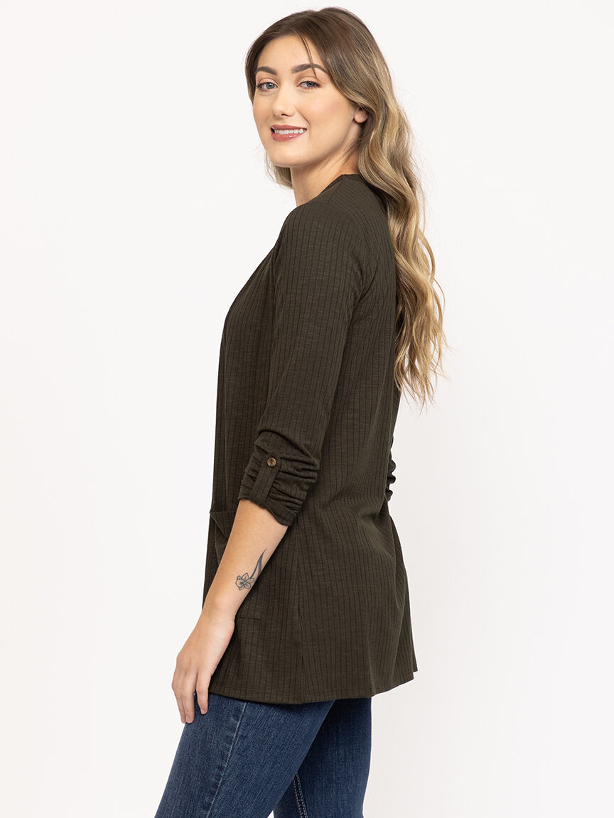 Women's Ribbed Cardigan