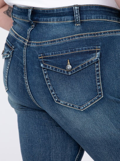 Women's Plus Flap Pocket Baby Boot Jeans