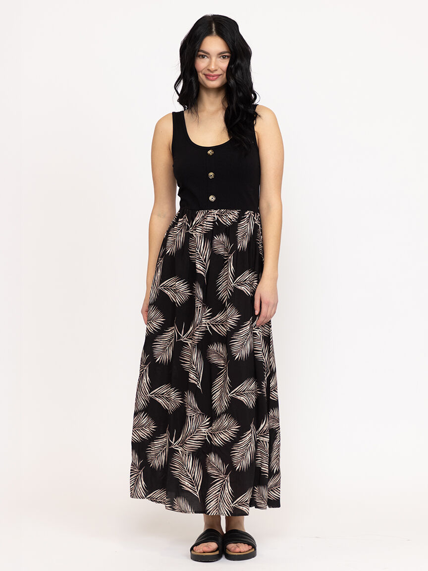 Women's Colour Block Maxi Dress