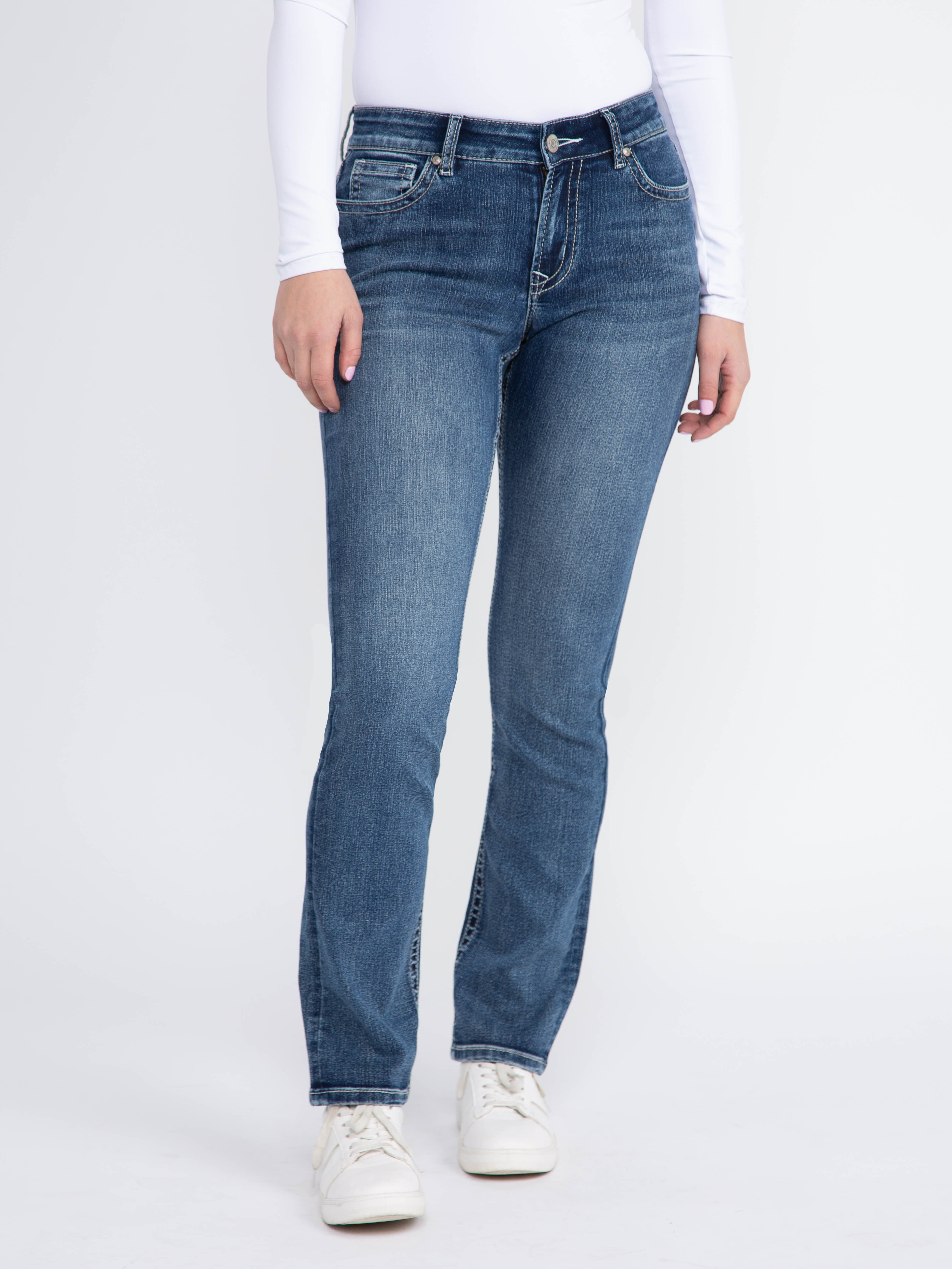 Women's Medium Wash Straight Jeans Warehouse One