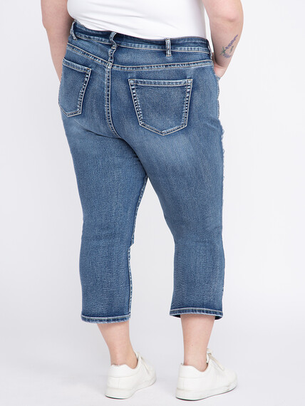 Women's Plus Heavy Stitch Jean Capri Image 4