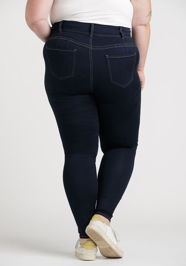 Women's Plus 2 Button Waist Skinny Jeans