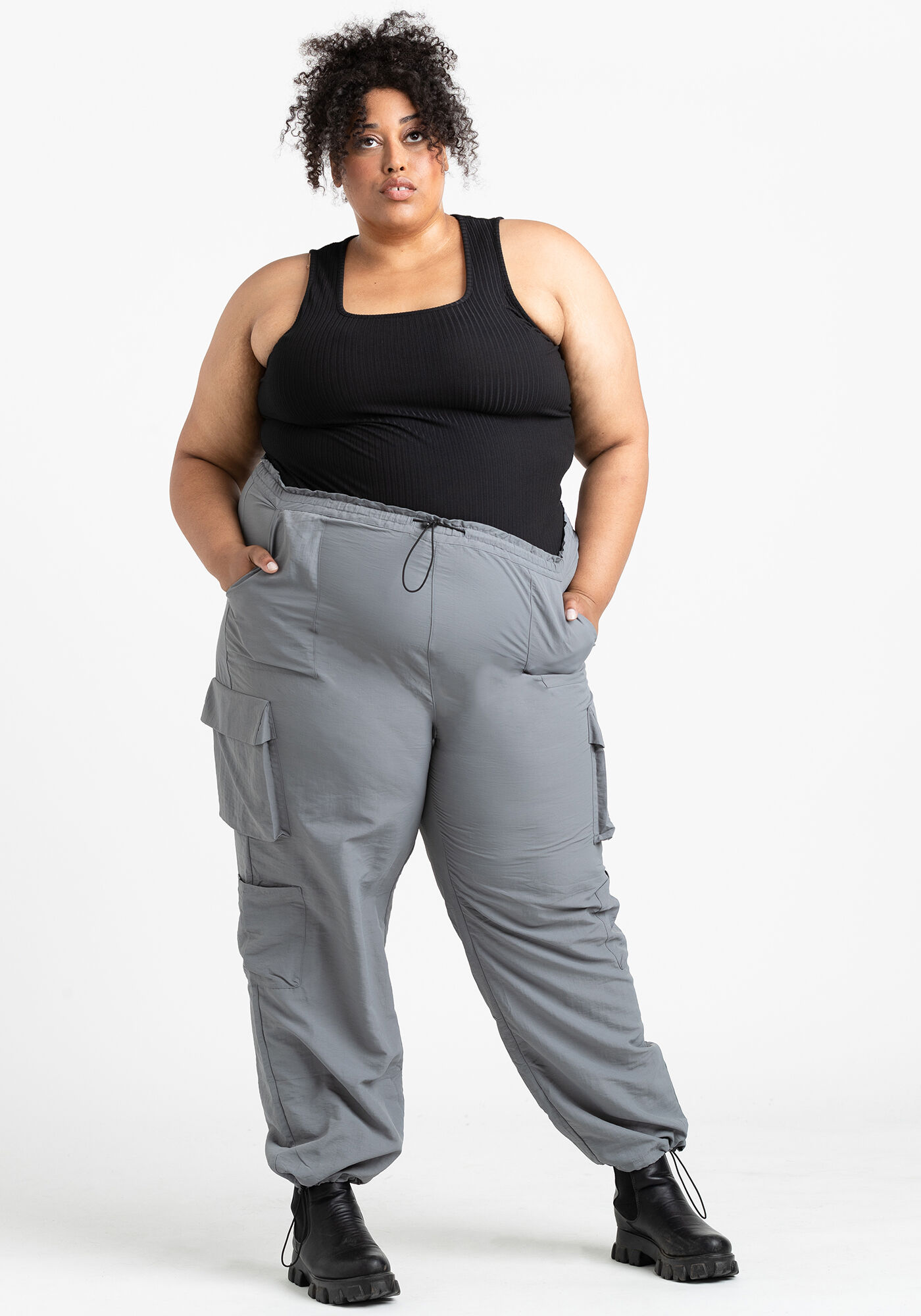 Women's Nylon Parachute Cargo Pant Warehouse One