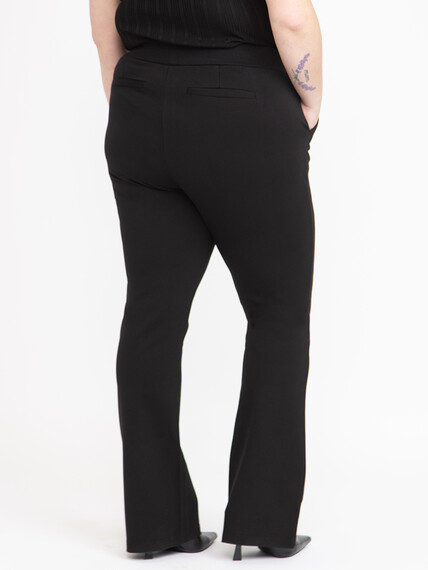 Women's  Black Pull-on Ponte Boot Cut Pant Women's  Black Pull-on Ponte Boot Cut Pant Image 6