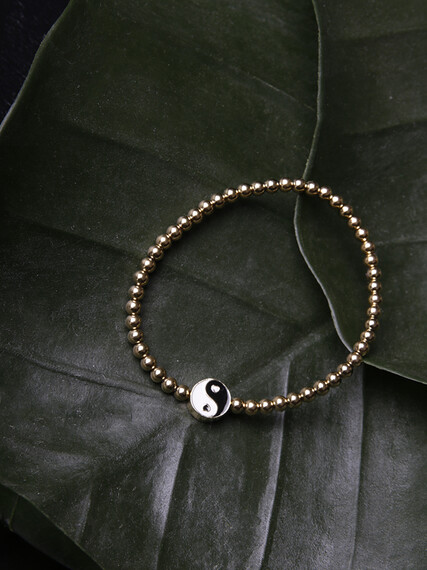 Women's Ying Yang Beaded Bracelet Image 3