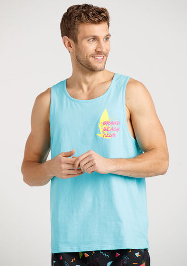 Men's Muscle Tank, TURQUOISE