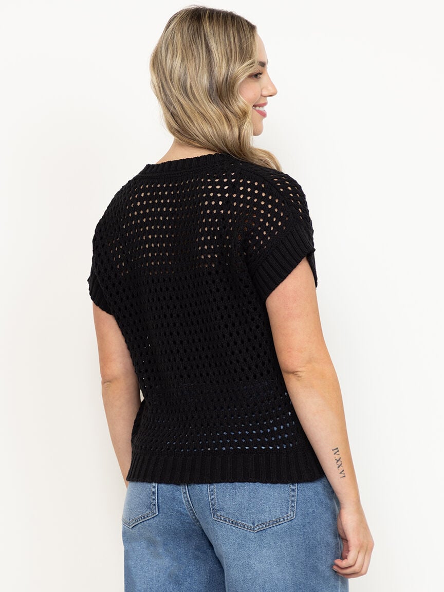 Women's Mesh Pullover Sweater