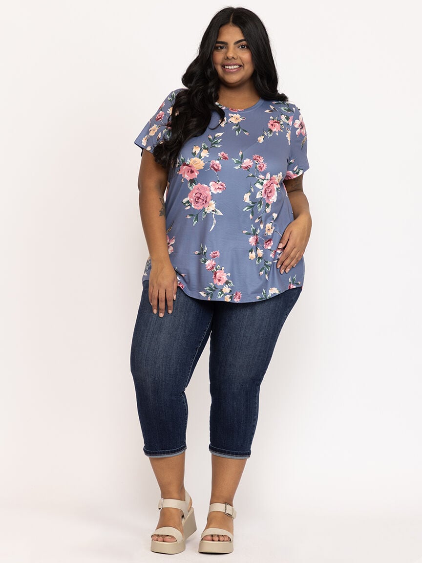 Women's Floral Crew Neck Tee